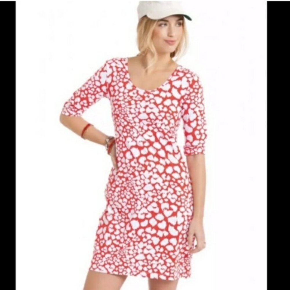 Persifor Kilpatrick Red/White Panthera Bodycon dress SIZE LARGE